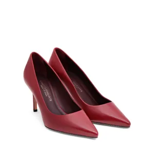 Decolletè classico in pelle rossa con tacco stiletto 70 mm