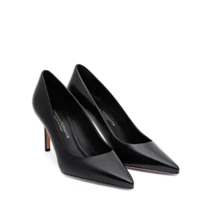 Décolleté in nappa nero assoluto e fodera nera con tacco stiletto 70 mm